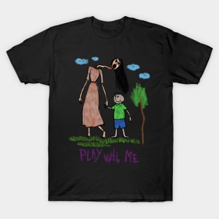 Children's Dark Imagination: Horror Drawing T-Shirt